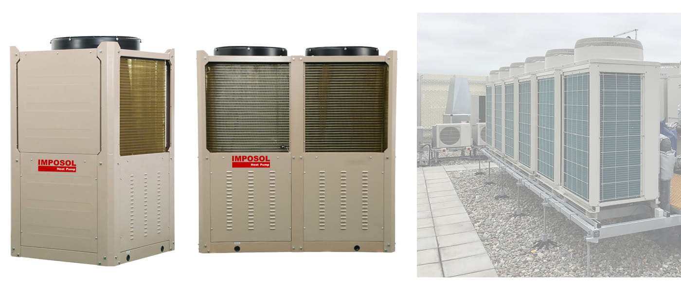 Inversor DC monobloco de 30 ~ 80 kW e aquecimento / resfriamento de bomba de calor ar-água EVI